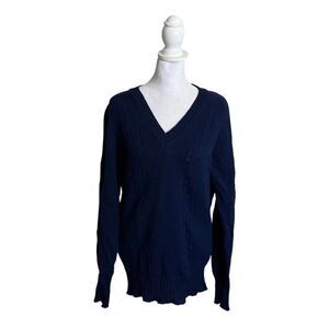 Vintage Gaeltarra West Country Irish Shetland Blue Knit 100% Wool Sweater EU 40